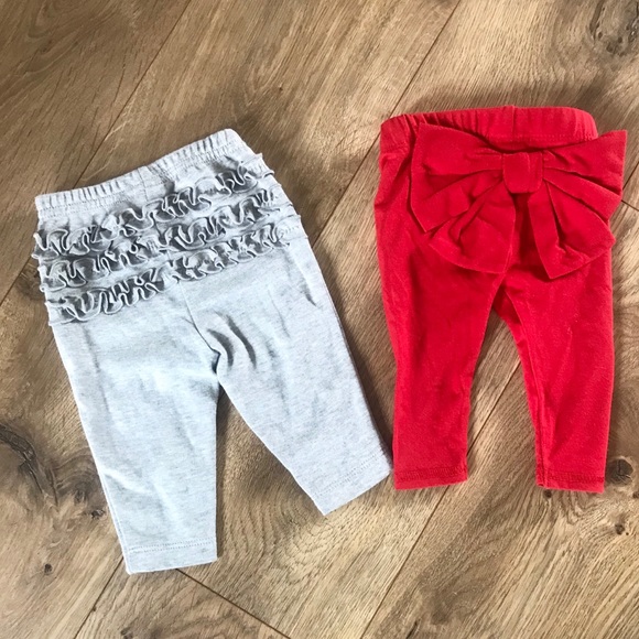 Cat /& Jack Baby Girls/' Black//Gold Heart Ruffle Bum Leggings Newborn 3-6M 6-9M